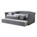 Čalouněná postel Sebastian 90x200, šedá,s přistýlkou,bez matrace
