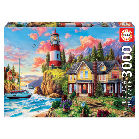 Puzzle Lighthouse near the Ocean Educa 3000 dielov EDU18507