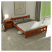 Maxi Zvýšená postel z masivu Nikola 140 x 200 cm - barva Olše