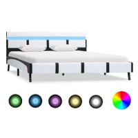 Rám postele s LED bílý umělá kůže 120x200 cm