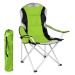Kempingová židle polstrovaná zelená