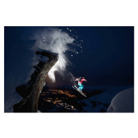 Fotografie Skier jumping off mountain, Christoph Jorda, 40x26.7 cm