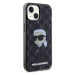 Karl Lagerfeld Monogram Ikonik zadní kryt pro iPhone 15 černý