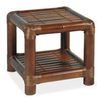 Noční stolek, bambus, 40x40x40 cm, tmavě hnědý