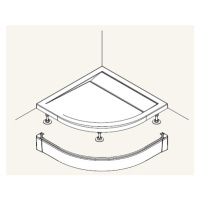 Ronal PWIR5510004 Přední panel hliníkový pro čtvrtkruhovou vaničku 100×100x9,5 cm - bílý (Sanswi