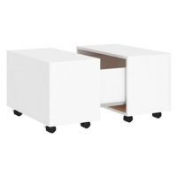 SHUMEE Konferenční stolek bílý 60 × 60 × 38 cm dřevotříska, 806858