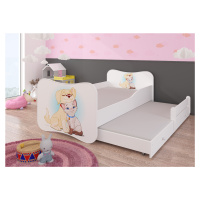 Dětská postel s obrázky - čelo Gonzalo II Rozměr: 160 x 80 cm, Obrázek: Pejsek a Kočička