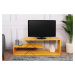 Hanah Home TV stolek Zigzag 120 cm žlutý
