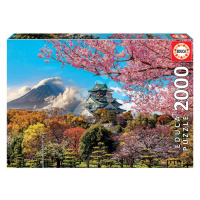 Puzzle Castillo De Osaka in Japan Educa 2000 dílků a Fix lepidlo