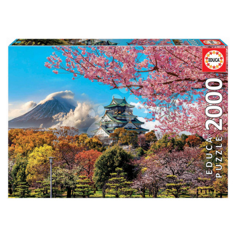Puzzle Castillo De Osaka in Japan Educa 2000 dílků a Fix lepidlo