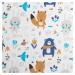 New Baby Dětská deka z Minky s výplní Medvídci modrá, 80 x 102 cm