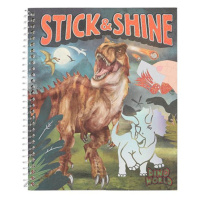 Stick & Shine Dino World, Blok a lesklé lepící fólie