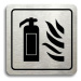 Accept Piktogram "hasicí přístroj" (80 × 80 mm) (stříbrná tabulka - černý tisk)