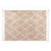 Kusový vzorovaný koberec s třásněmi PELUSH ROMBI béžová 80x140 cm Multidecor