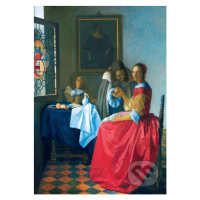 Vermeer- The Girl with the Wine Glass, 1659 - puzzle z kategorie Umělecké