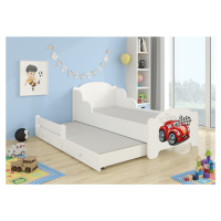 Dětská postel s obrázky - čelo Amadis II Rozměr: 160 x 80 cm, Obrázek: Závodní auto