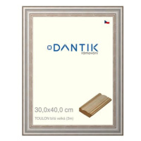 DANTIK rámeček 30 × 40, TOULON bílý velký plexi čiré