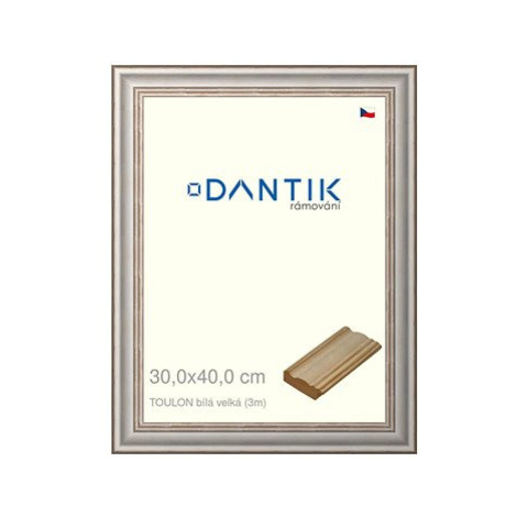 DANTIK rámeček 30 × 40, TOULON bílý velký plexi čiré