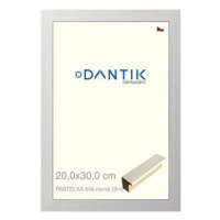 DANTIK rámeček 20 × 30, PASTELKA bílý rovný sklo čiré