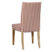 Dekoria Potah na židli IKEA  Henriksdal, krátký, červeno - bílá - pruhy, židle Henriksdal, Quadr