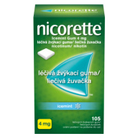 Nicorette Icemint Gum 4mg léčivá žvýkací guma 105