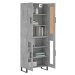 vidaXL Skříň highboard betonově šedá 69,5x34x180 cm kompozitní dřevo