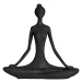 Dekorace Yoga Lady černá, 18,5 x 19 x 5 cm, polystone