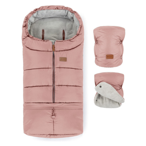 PETITEMARs Set zimní Jibot 3v1 Jasie Dusty Pink Petite&Mars