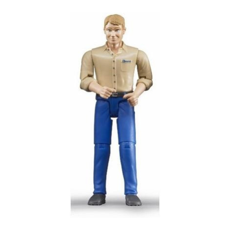 BWORLD 60006 Figurka Muž - béžová košile, modré kalhoty Brüder Mannesmann