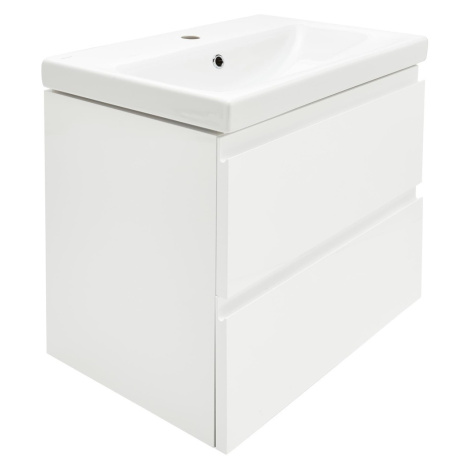 Koupelnová skříňka s umyvadlem Cersanit Dormo 60x37,5x62 cm bílá lesk SIKONCMO004BL