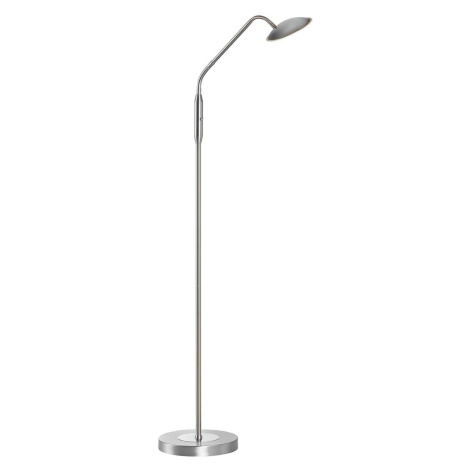 FISCHER & HONSEL Stojací lampa LED Tallri, barva niklu, výška 135 cm, CCT