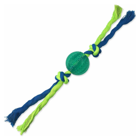 Hračka Dog Fantasy DENTAL MINT míč s provazem zelená 5x22cm