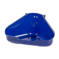 DUVO+ Rohová toaleta pro hlodavce modrá L 37,5 × 26,5 × 15,5 cm