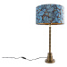 Art Deco stolní lampa bronzový sametový odstín motýl design 35 cm - Pisos