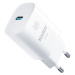 3mk Hardy Charger 33W síťová nabíječka, GaN 1x USB-C (PD) pro Apple bílá