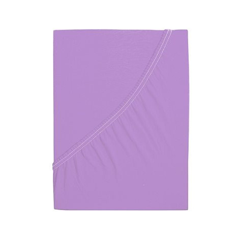 B.E.S. PETROVICE Prostěradlo Jersey česaná bavlna MAKO 160 × 200 cm, fialové B.E.S. - Petrovice