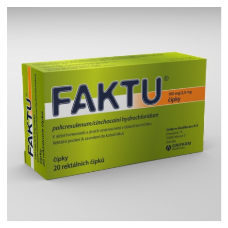 FAKTU 100MG/2,5MG SUP 20