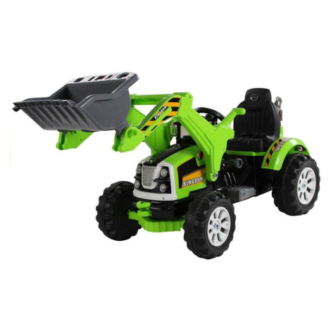 Mamido Elektrický traktor - s radlicí zelený