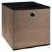 Textilní úložný box Pantano hnědá, 30 x 30 x 30 cm