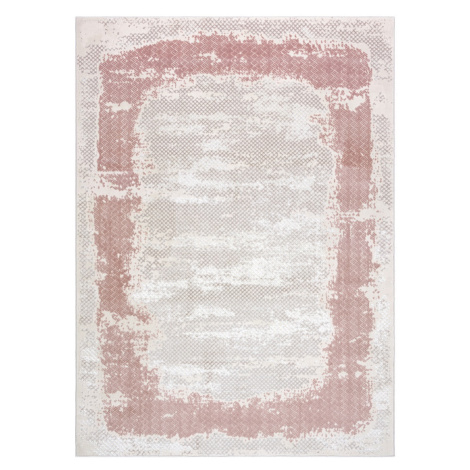 Dywany Łuszczów Kusový koberec Core A004 Frame beige/pink - 160x220 cm