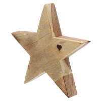 Dekoria Dekorace Wooden Star II 20x4x20 cm, 20x4x20 cm