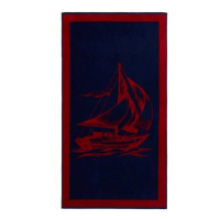 Soft Cotton Plážová osuška Sail 85 × 160 cm, tmavě modrá