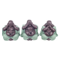 Signes Grimalt Obrázek Buddha Nevidí / Slyšet / Mluvit 3 Jednotky Modrá