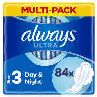 ALWAYS Ultra Hygienické Vložky Day & Night (V3) S Křidélky 84 ks