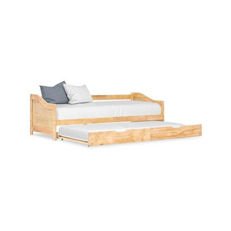 SHUMEE vysouvací rám postele/pohovky 90 × 200 cm, borové dřevo