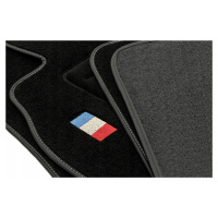 Velurové koberce s výšivkou Flaga Francie Přizpůsobené 4 ks Stopery