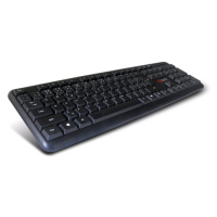 Klávesnice C-TECH KB-102 PS2 slim black, CZ/SK