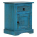 Noční stolek z masivního mangovníkového dřeva 40x30x50 cm modrý