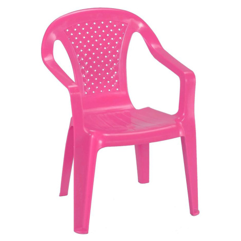 Dětská plastová židlička, růžová BAUMAX