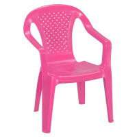 Dětská plastová židlička, růžová